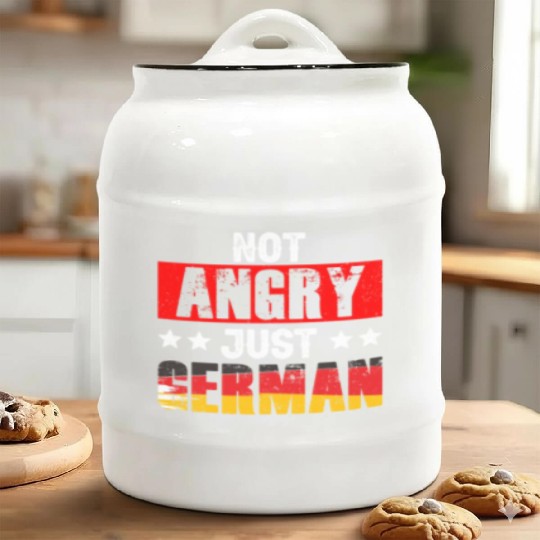 Not Angry Just German Germany Teacher Voice Ceramic Cookie Jars