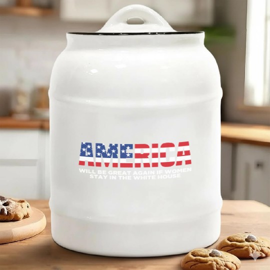 America Will Be Great Again Black Ceramic Cookie Jars