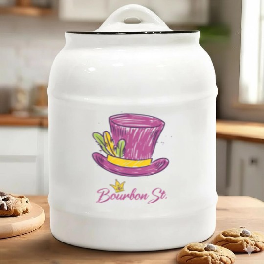 Bourbon Street Mardi Gras New Orleans French Quart Ceramic Cookie Jars