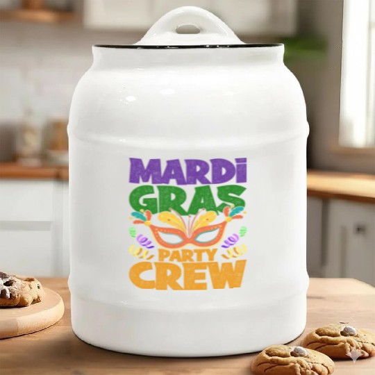 Mardi Gras - Party Crew Ceramic Cookie Jars