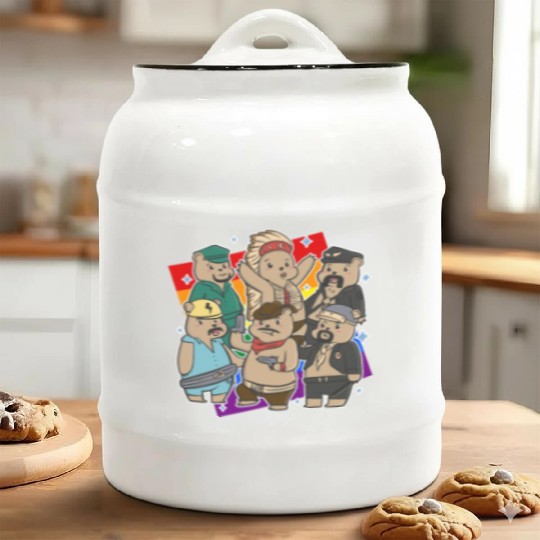 Gay Bears Cute LGBT Gay Bear Pride Month Aesthetic Ceramic Cookie Jars