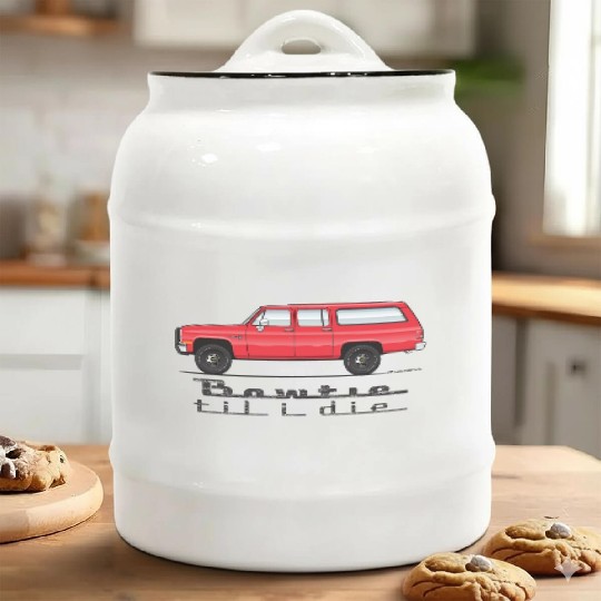 bowtie Cardinal Red Ceramic Cookie Jars