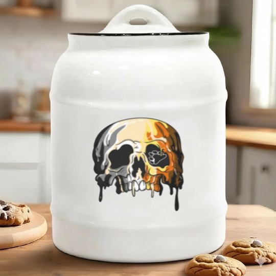 Bear LGBTQ Candle Sugar Skull Gay Pride Ceramic Cookie Jars