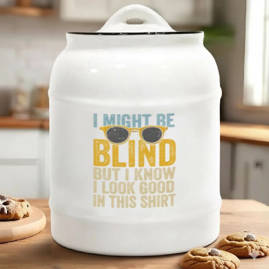 Blind Blindness Awareness Blind People Visually Ceramic Cookie Jars