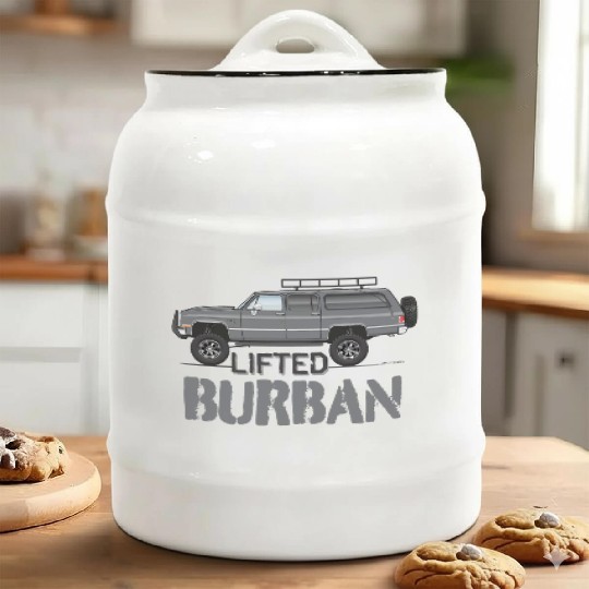 BURBAN Charcoal Ceramic Cookie Jars