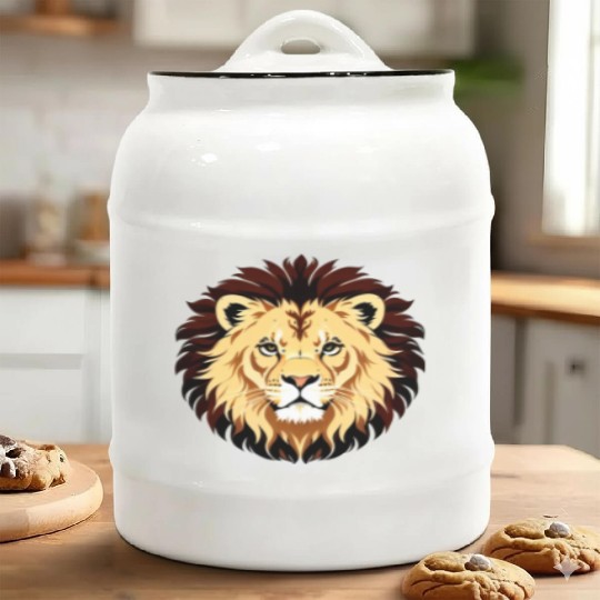Royal Cartoon Lion - King of the Jungle 13 Ceramic Cookie Jars