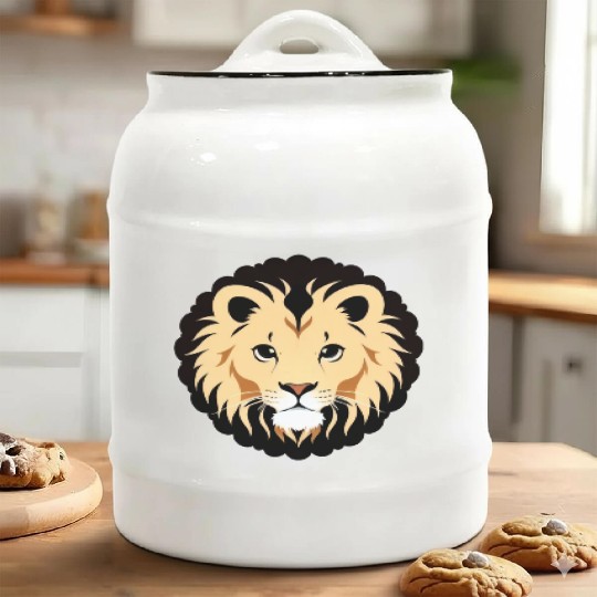 Royal Cartoon Lion - King of the Jungle 7 Ceramic Cookie Jars