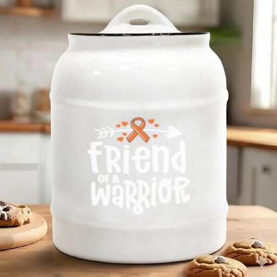 Friend Of A Warrior Lymphoma Leukemia Cancer Ceramic Cookie Jars