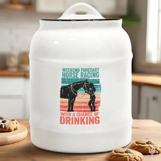 Weekend Forecast Horse Racing Chance of Drinking Ceramic Cookie Jars