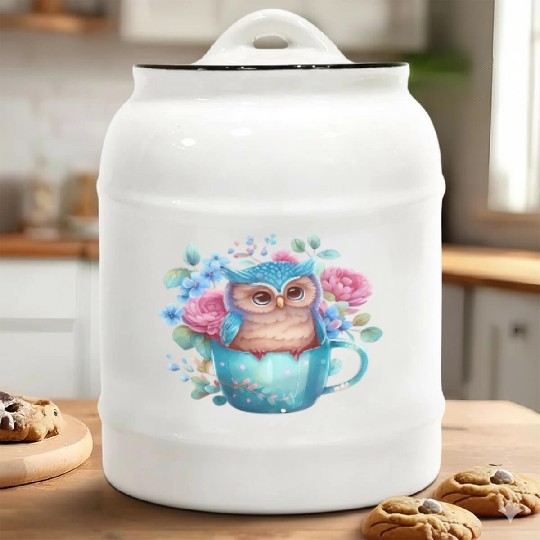 Owl Animal Cute Wild Bird Zoo Forest Nature Child Ceramic Cookie Jars