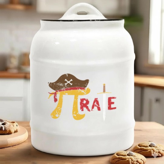 Love Pi Pirate Math Holiday Mathematics Pi Day Ceramic Cookie Jars