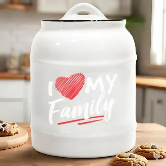 I Love My Family Gathering Families Reunion Ceramic Cookie Jars