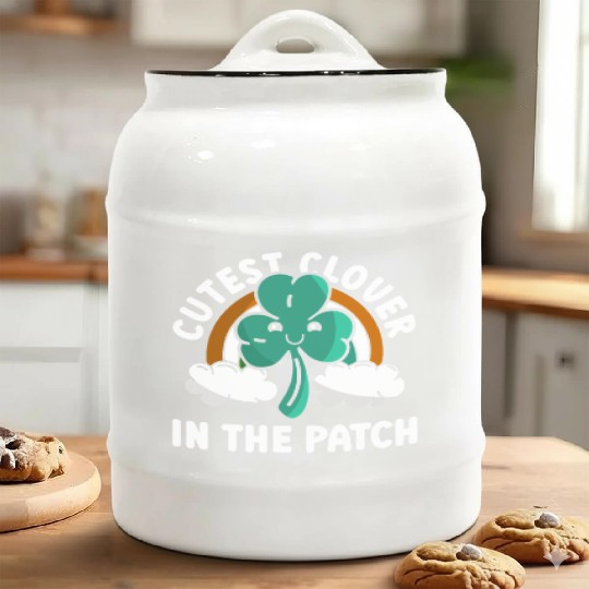 Cutest Clover In The Patch - St Patricks Day Irish Ceramic Cookie Jars