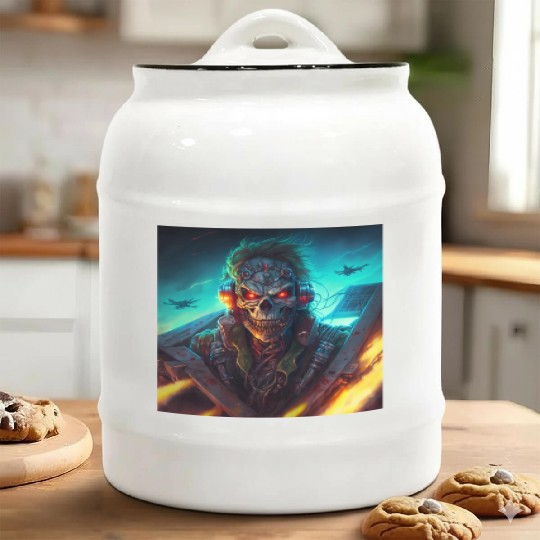 ZOMBIE IRON MAIDEN (version 13) Ceramic Cookie Jars