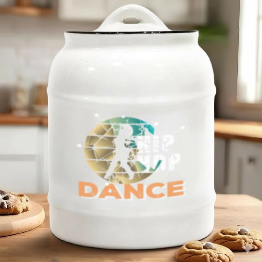 Beat hip hop bgirl Ceramic Cookie Jars