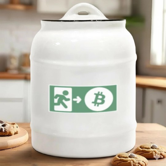 Bitcoin Hodl Cryptocurrencies Trading Ceramic Cookie Jars