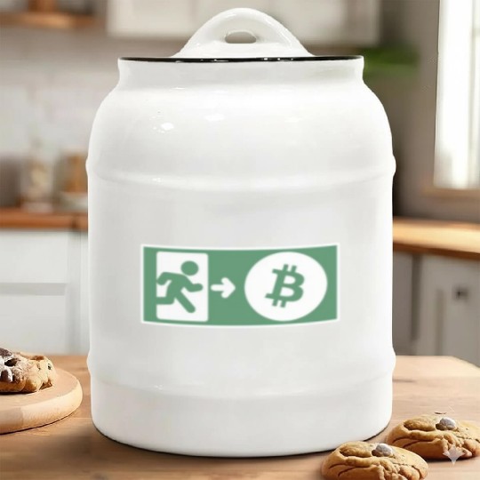 Bitcoin Hodl Cryptocurrencies Trading Ceramic Cookie Jars