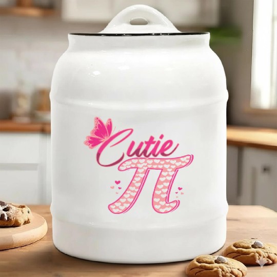 Butterfly Cute Pi Math Holiday Mathematics Pi Day Ceramic Cookie Jars