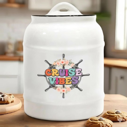 Cruise Vibes Family Cruise Vacation 2023 Ceramic Cookie Jars