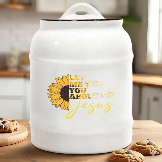 Let Me Tell You About My Jesus Christian Believer Ceramic Cookie Jars