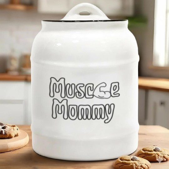 Muscle Mommy Pump Cover Ceramic Cookie Jars