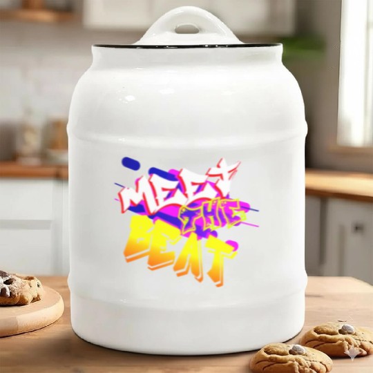 Beat hip hop bgirl Ceramic Cookie Jars