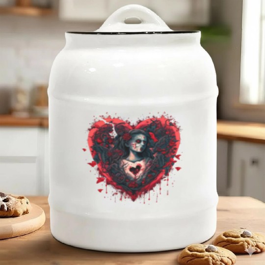 Bloody Valentine Ceramic Cookie Jars