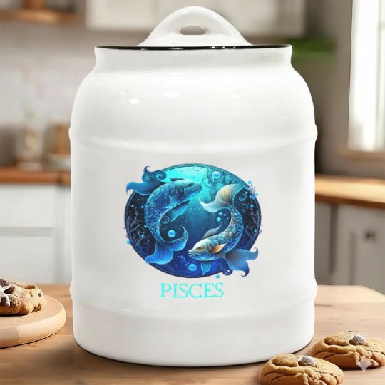 Embrace Your Pisces Identity: Pisces Pride Zodiac Ceramic Cookie Jars
