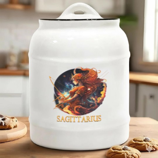 Embrace Your Sagittarius Identity: Sagittarius Pri Ceramic Cookie Jars