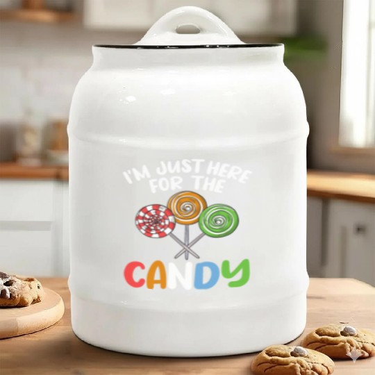 I'm Just Here For The Candy Lollipop Halloween Cos Ceramic Cookie Jars