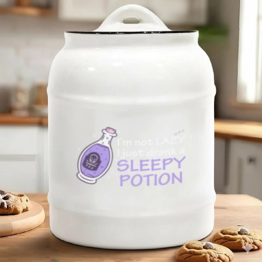 Funny Witch Procrastinating Sleep Potion Pagan Wit Ceramic Cookie Jars