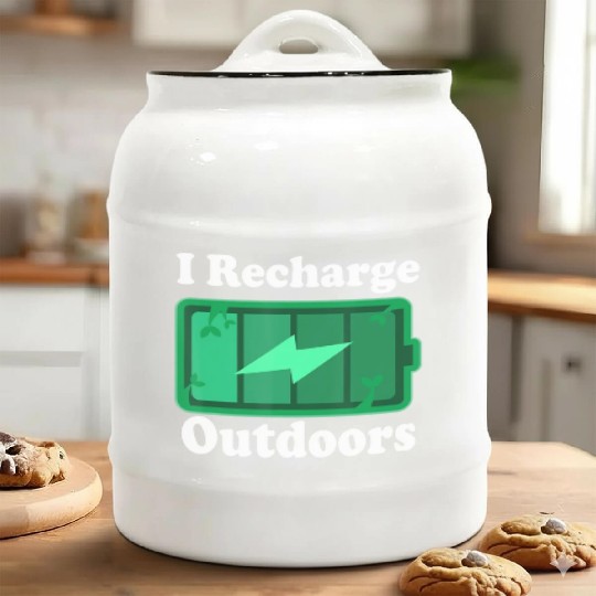 Nature Lover Outdoors Quote Ceramic Cookie Jars