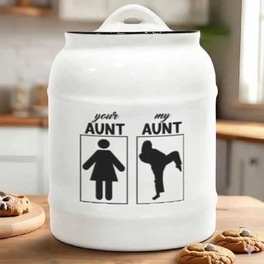 Your Aunt My Aunt Is Cooler Aunt Baby, Funny Aunt Ceramic Cookie Jars