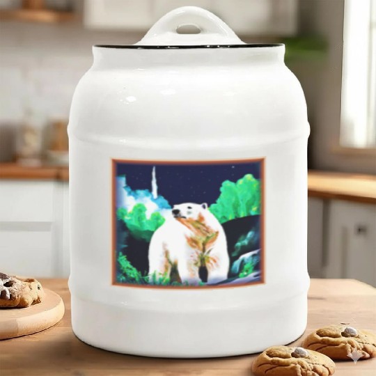 Polar Bear in The Wild. Buy Now Ceramic Cookie Jars
