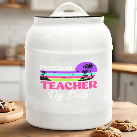Preschool teacher off school vacation duty teacher Ceramic Cookie Jars