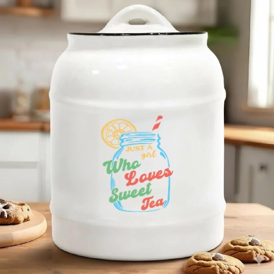 Just A Girl Who Loves Sweet Tea For Tea Lovers Ceramic Cookie Jars