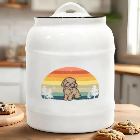 Cute Poodle Dog Breed Retro Vintage Poodle Ceramic Cookie Jars