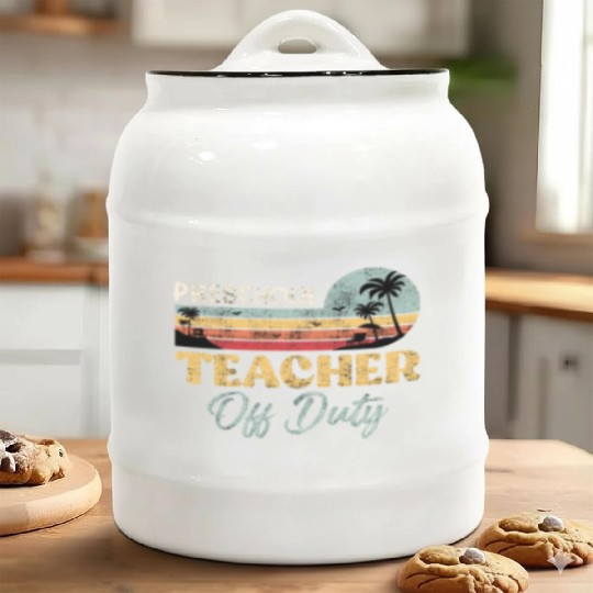 Preschool teacher off school vacation duty teacher Ceramic Cookie Jars