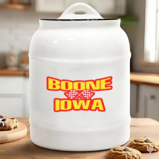 Boone Iowa IA Midwest Hobby Stock Modified Race Ca Ceramic Cookie Jars