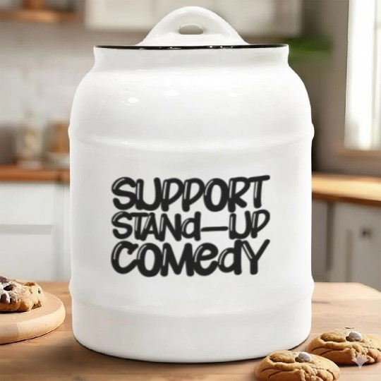 Support Stand Up Comedy Ceramic Cookie Jars