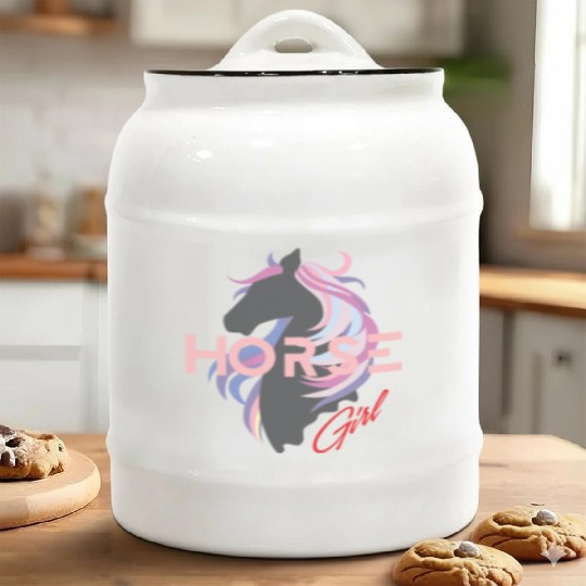 Horse Girl Ceramic Cookie Jars Horse Lovers Gift Equestrian