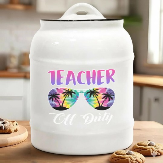 Teacher off duty Teacher on holiday Teacher Ceramic Cookie Jars