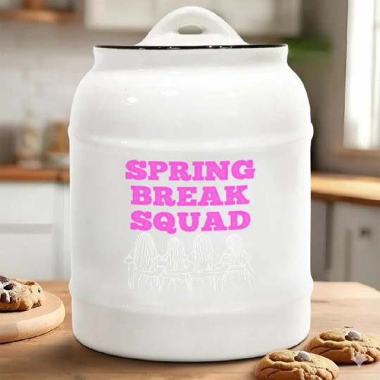 Spring Break Squad Summer Vacation Spring Break Ceramic Cookie Jars