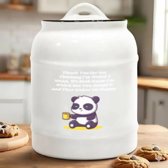 Thank You for Accepting My Weirdness Introvert Ner Ceramic Cookie Jars
