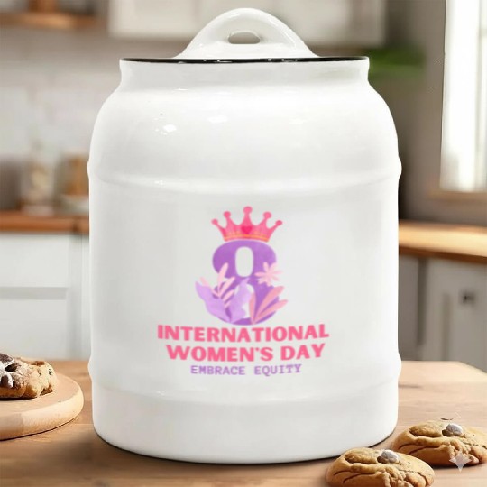 International Women's Day Embrace Equity 2023 Ceramic Cookie Jars