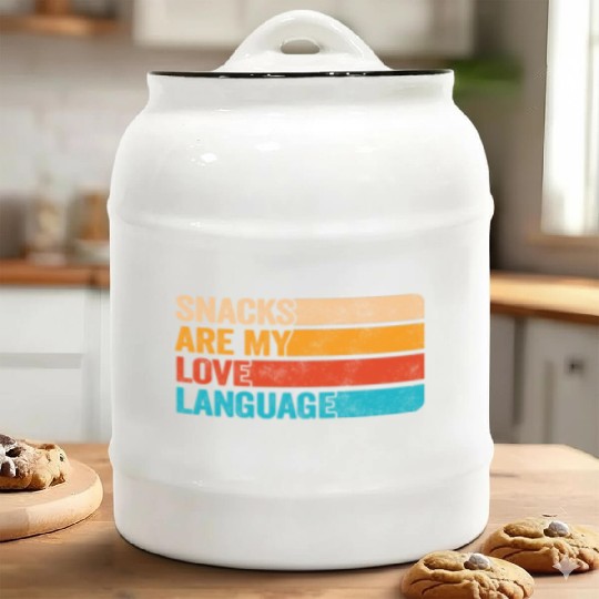 Snacks Are My Love Language Ceramic Cookie Jars