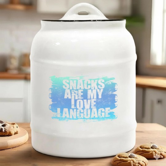 Snacks Are My Love Language Ceramic Cookie Jars