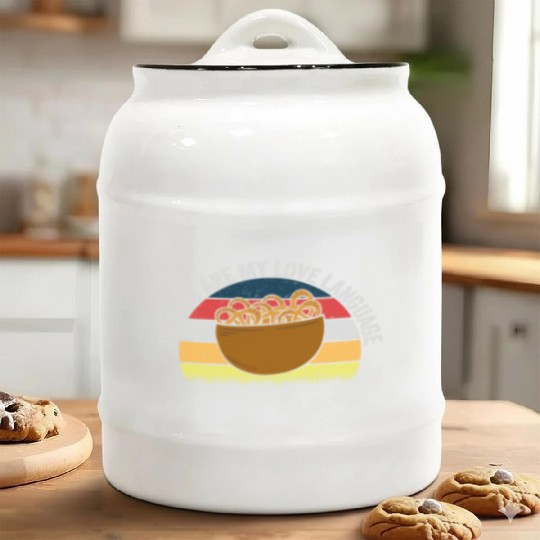 Snacks Are My Love Language Ceramic Cookie Jars