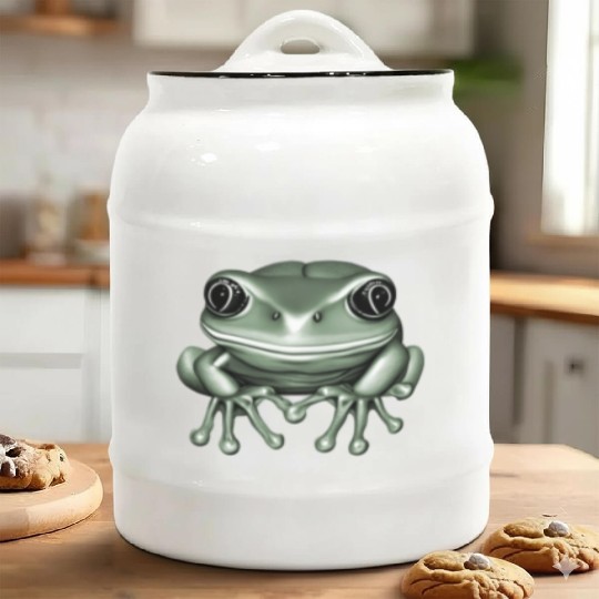 cute frog green Ceramic Cookie Jars