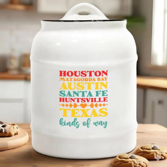 Houston Matagorda Bay Austin Santa Fe Huntsville Ceramic Cookie Jars